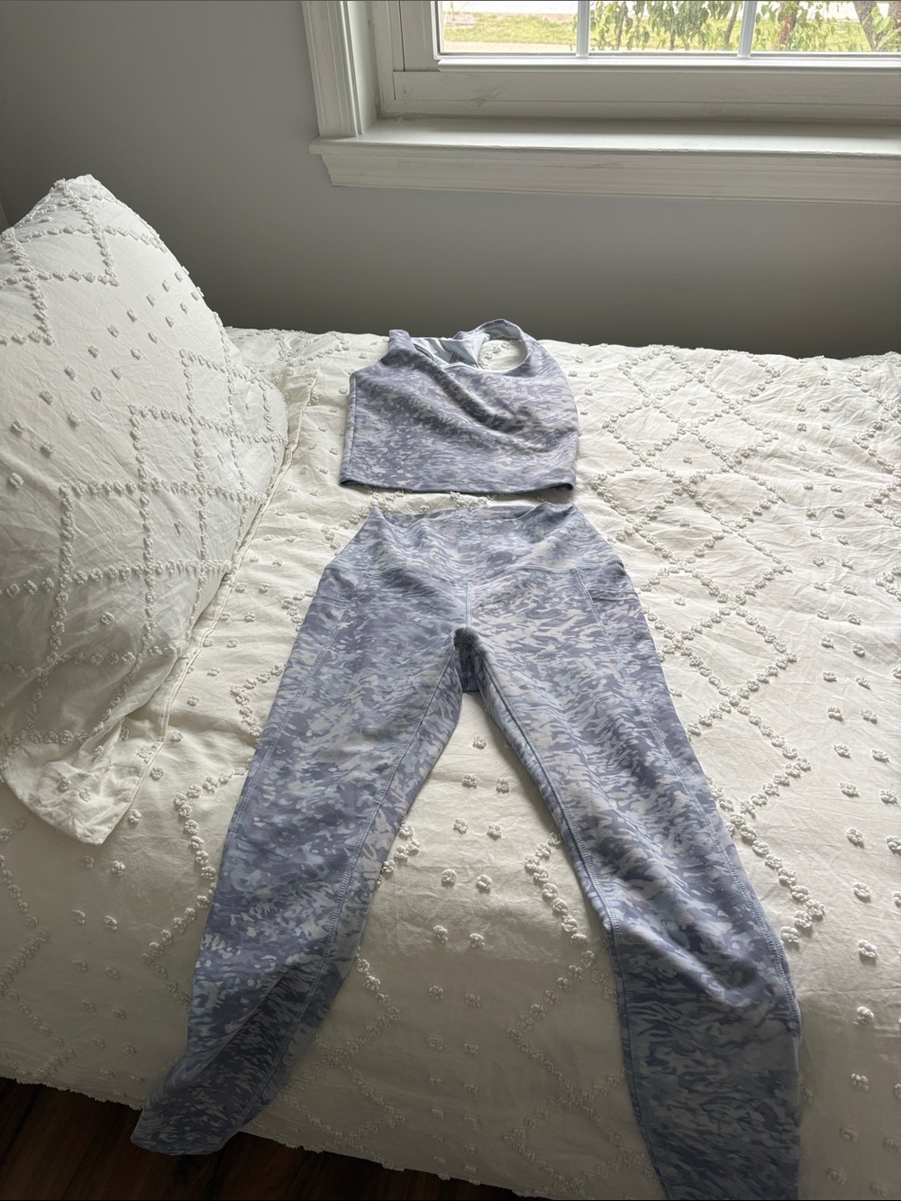 RBX Lavender Gray Camo Active Set - Crop Tank & Leggings
